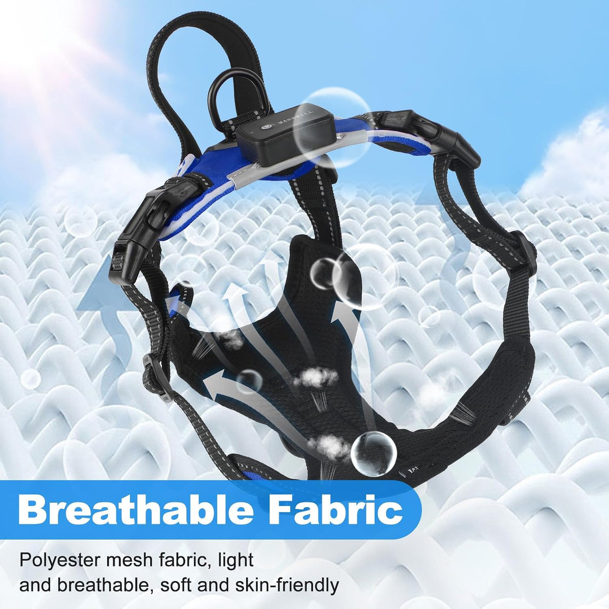 LED No-Pull Dog Harness – Rechargeable, S–XL, 6 Colors