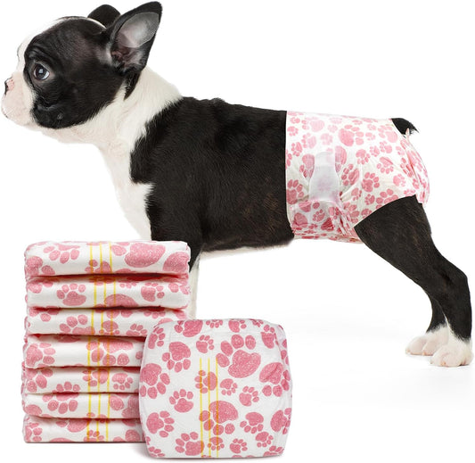Female Dog Diapers 48 Count Disposable Leakproof Puppy Diapers XXS- Medium 48.0 X-Small