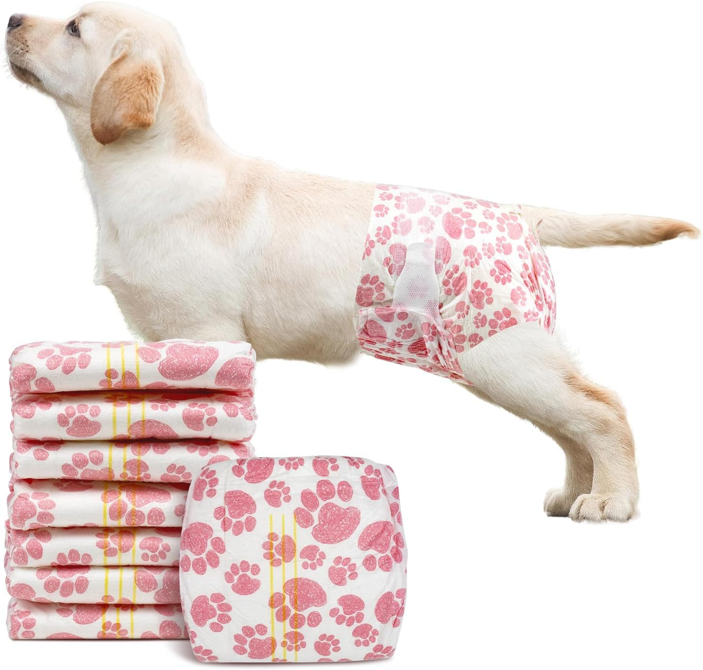 Female Dog Diapers 48 Count Disposable Leakproof Puppy Diapers XXS- Medium 48.0 Small