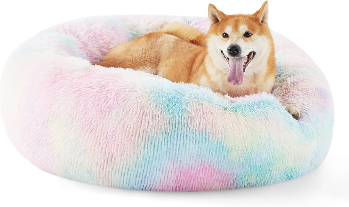 Bedsure Calming Donut Pet Bed – Multiple Sizes & Colors