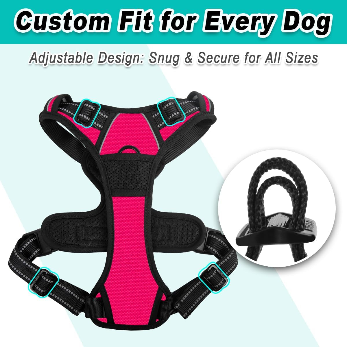 No Pull Dog Harness Adjustable Reflective Oxford Vest Small Medium Large Dogs