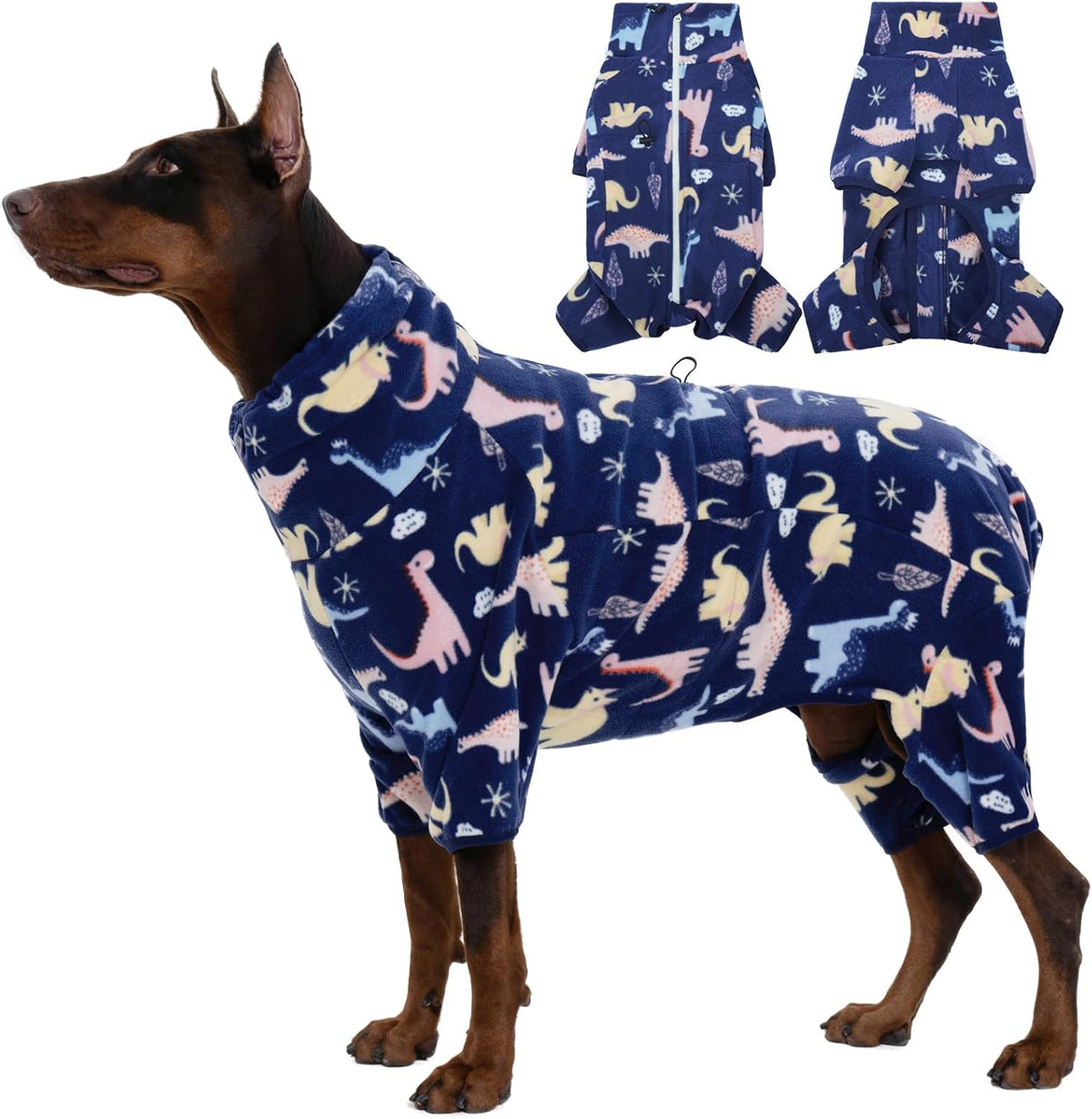 Full-Body Fleece Dog Winter Coat – 13 Patterns, XS–4XL