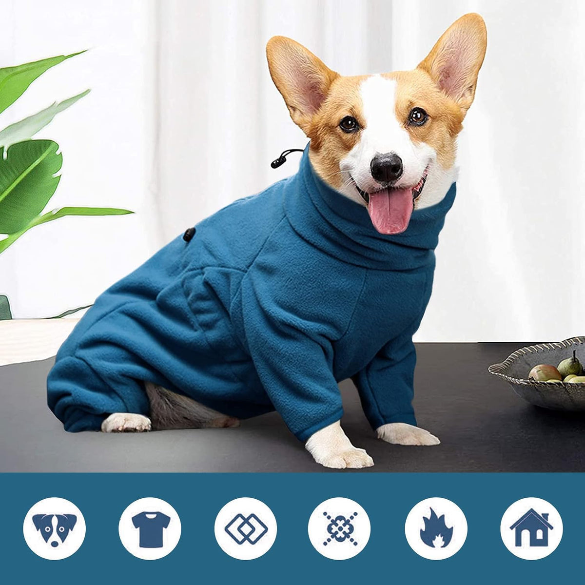 Full-Body Fleece Dog Winter Coat – 13 Patterns, XS–4XL