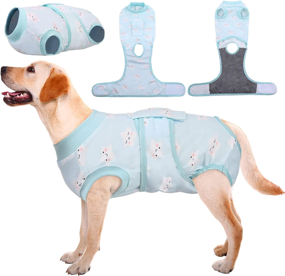Kuoser Recovery Suit for Dogs & Cats – Soft Cotton Surgery Suit, XS–2XL