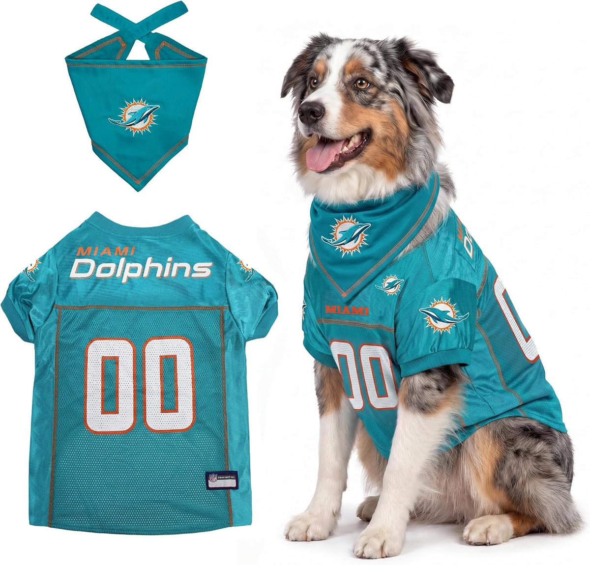 NFL Dog Jersey & Tie Bandana Set Official Pet Apparel All Teams