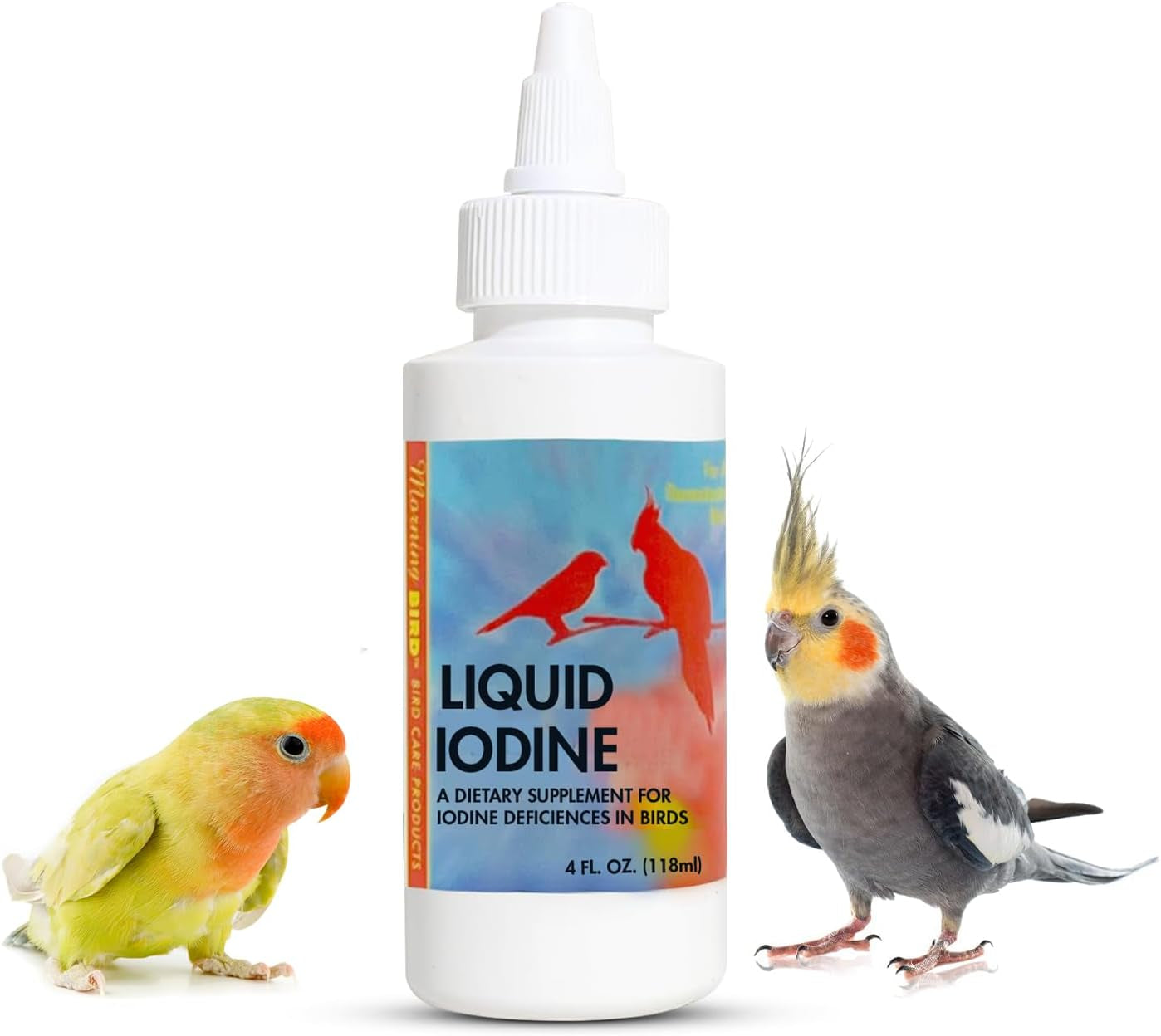 Liquid Iodine Supplement for Birds Feather Thyroid Support 4oz 4 Fl Oz