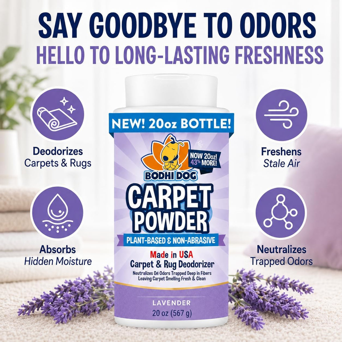 Bodhi Dog Natural Pet Carpet Deodorizer – 7 Scent Options