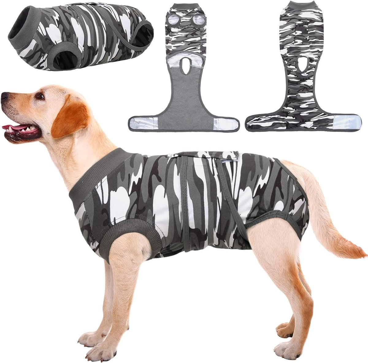 Kuoser Recovery Suit for Dogs & Cats – Soft Cotton Surgery Suit, XS–2XL