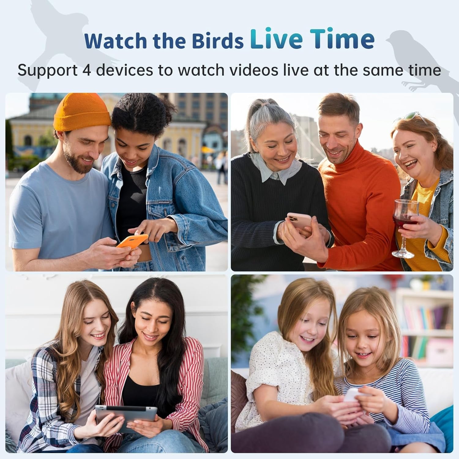 NAVFS Smart Bird Feeder Camera with Solar Panel, 2K Video & AI Bird ID