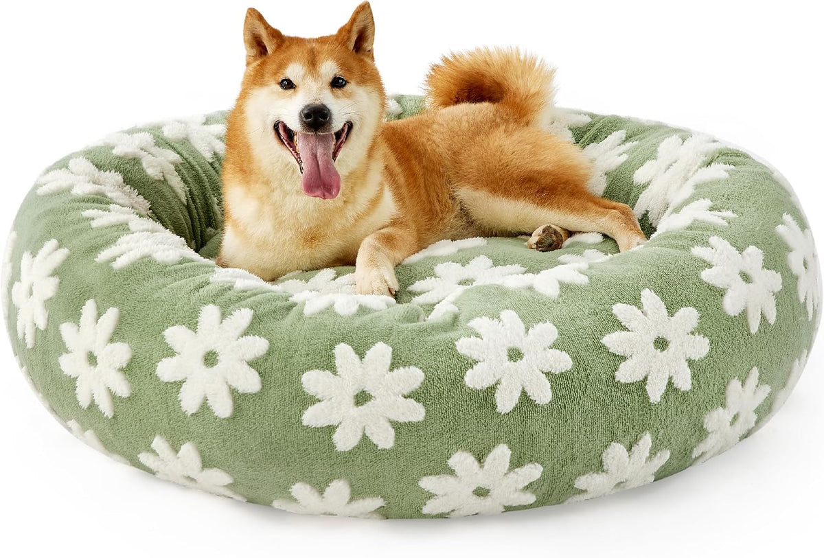 LE SURE Donut Dog Bed – 7 Sizes, 5 Patterns