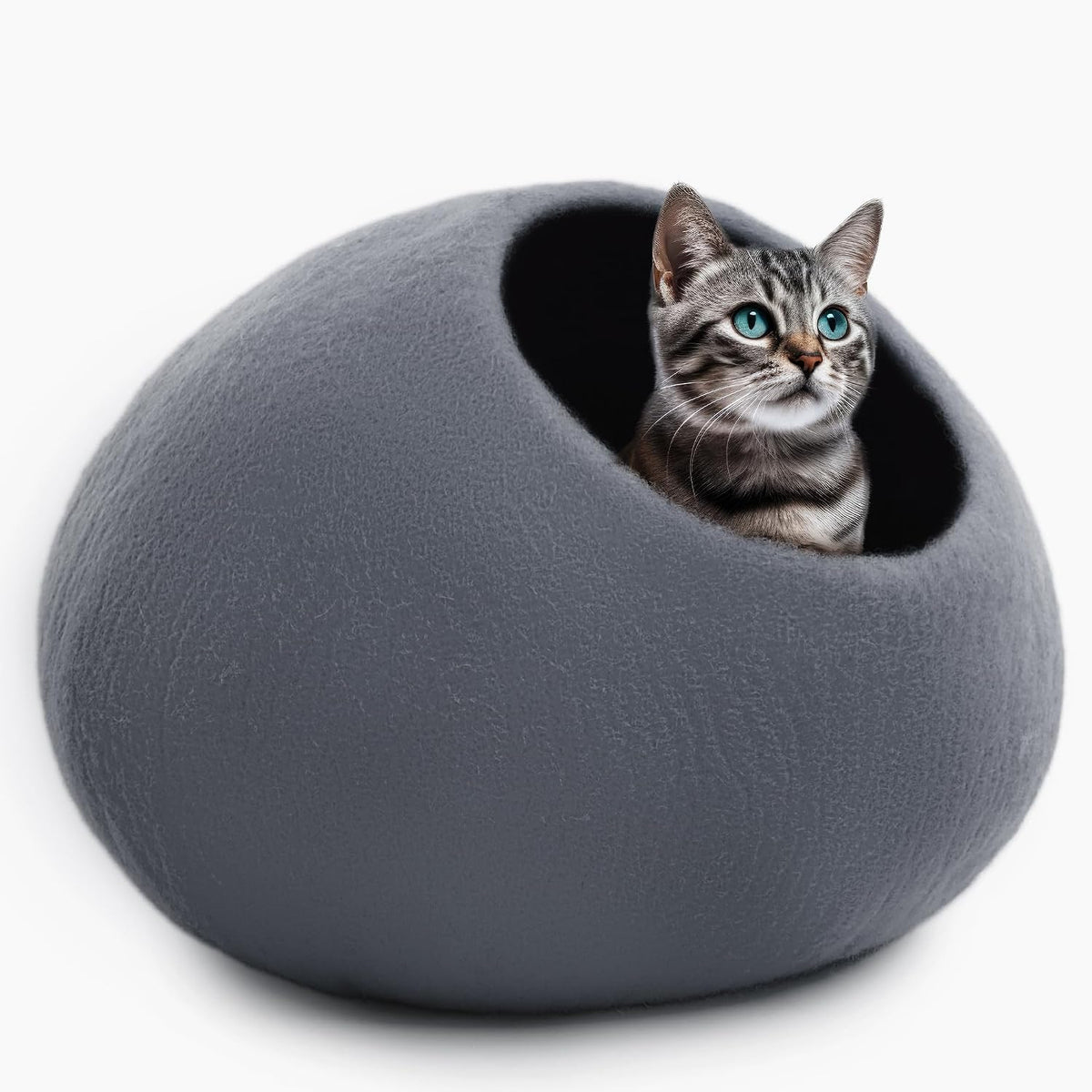 Merino Wool Cat Cave – Handmade Hideaway, 20 Styles