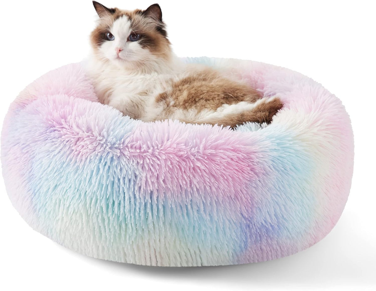 Bedsure Calming Donut Pet Bed – Multiple Sizes & Colors