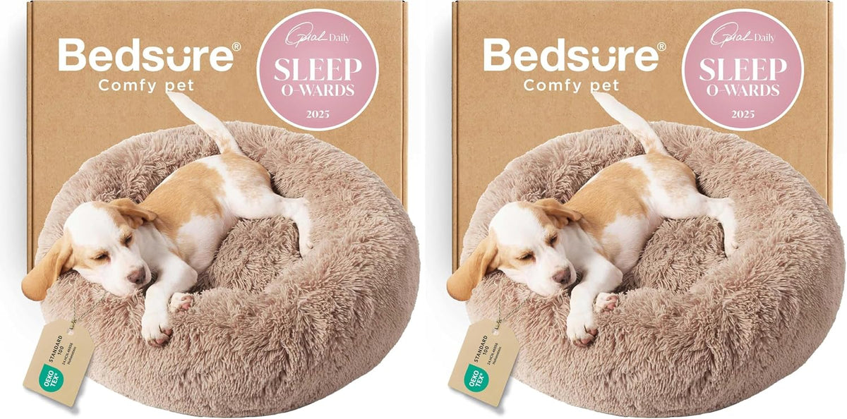 Bedsure Calming Donut Pet Bed – Multiple Sizes & Colors