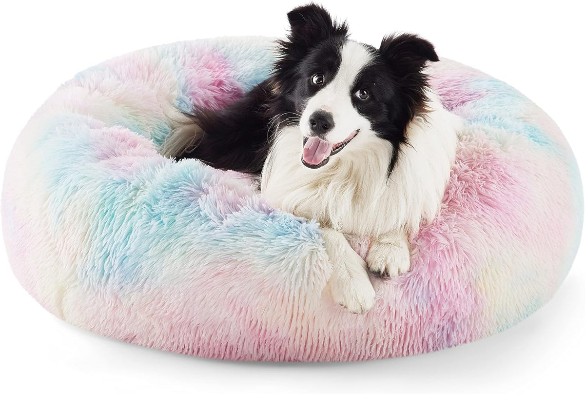 Bedsure Calming Donut Pet Bed – Multiple Sizes & Colors