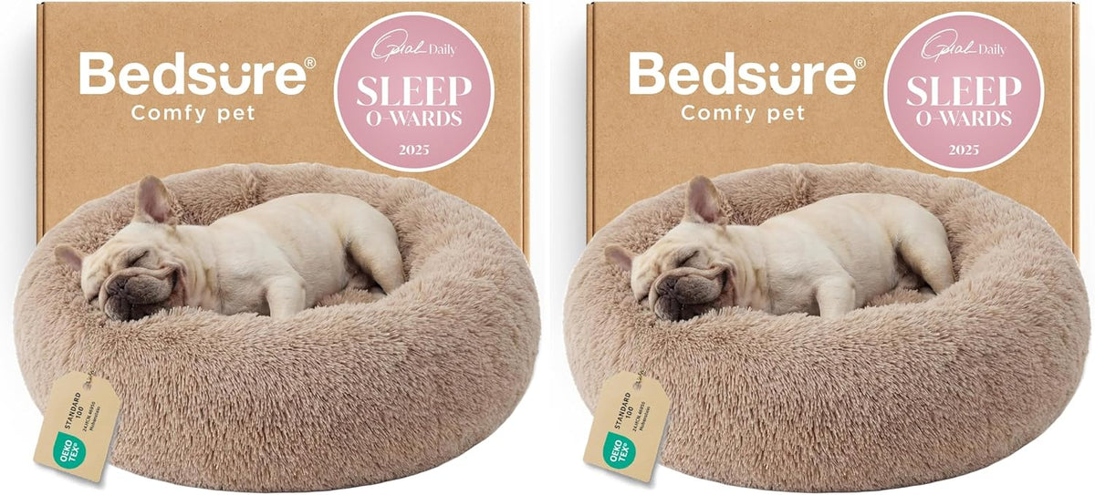 Bedsure Calming Donut Pet Bed – Multiple Sizes & Colors