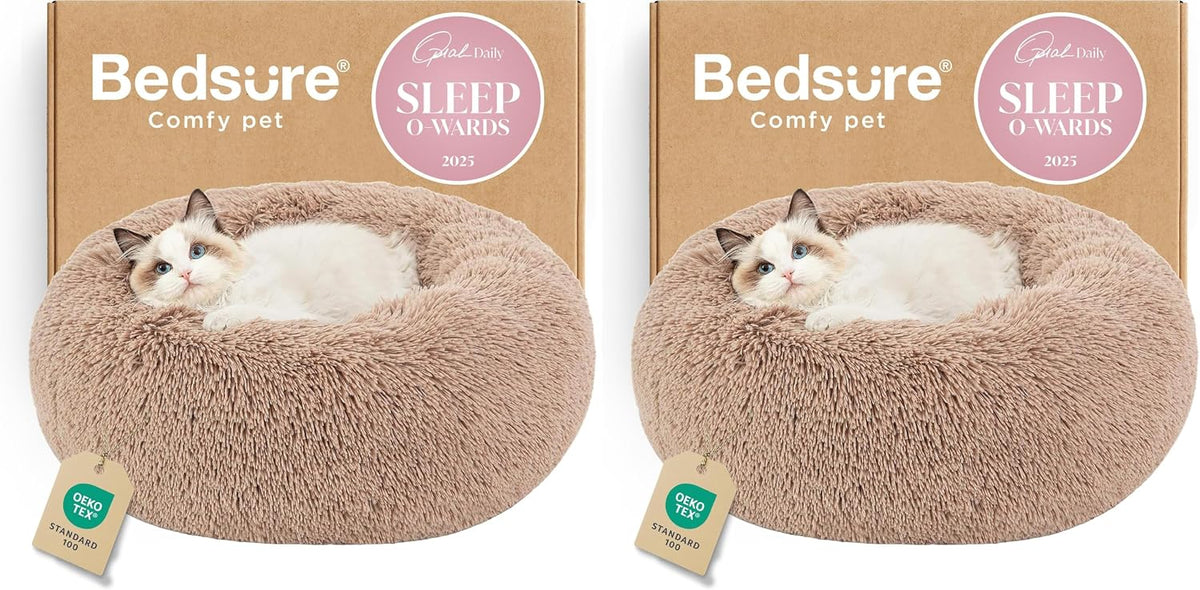 Bedsure Calming Donut Pet Bed – Multiple Sizes & Colors