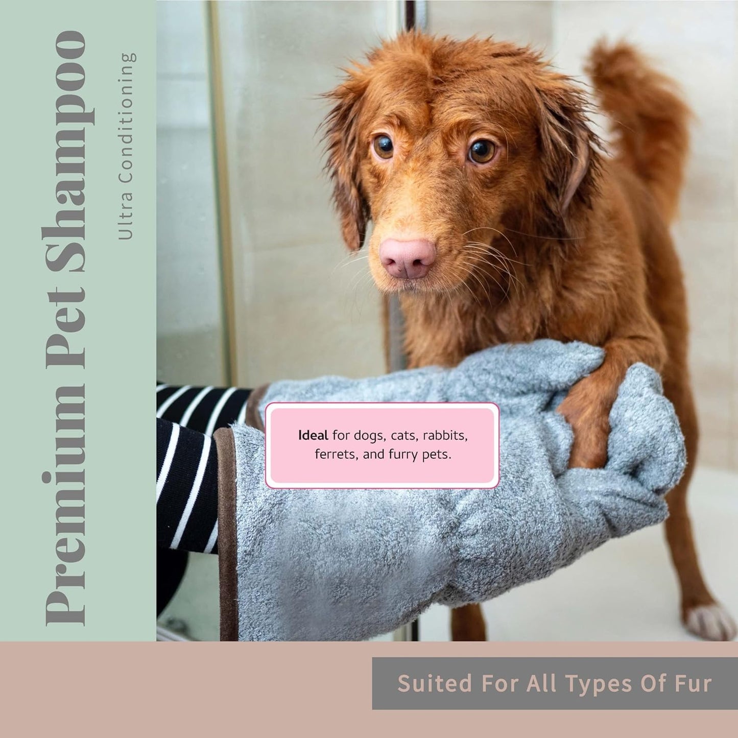 Waterless Pet Shampoo 2 Pack No Rinse Deodorizing Spray Dogs Cats