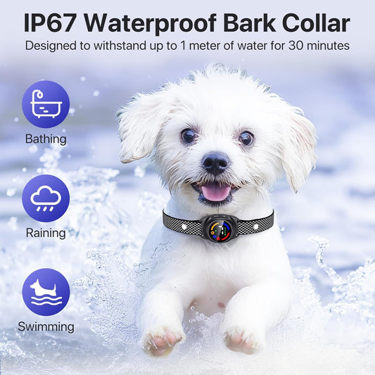 Dog Bark Collar No Shock Beep Vibration Waterproof Small Medium Dogs