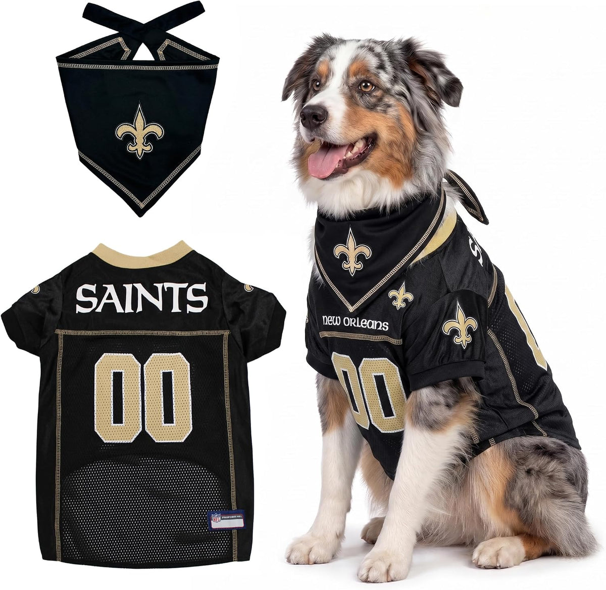 NFL Dog Jersey & Tie Bandana Set Official Pet Apparel All Teams