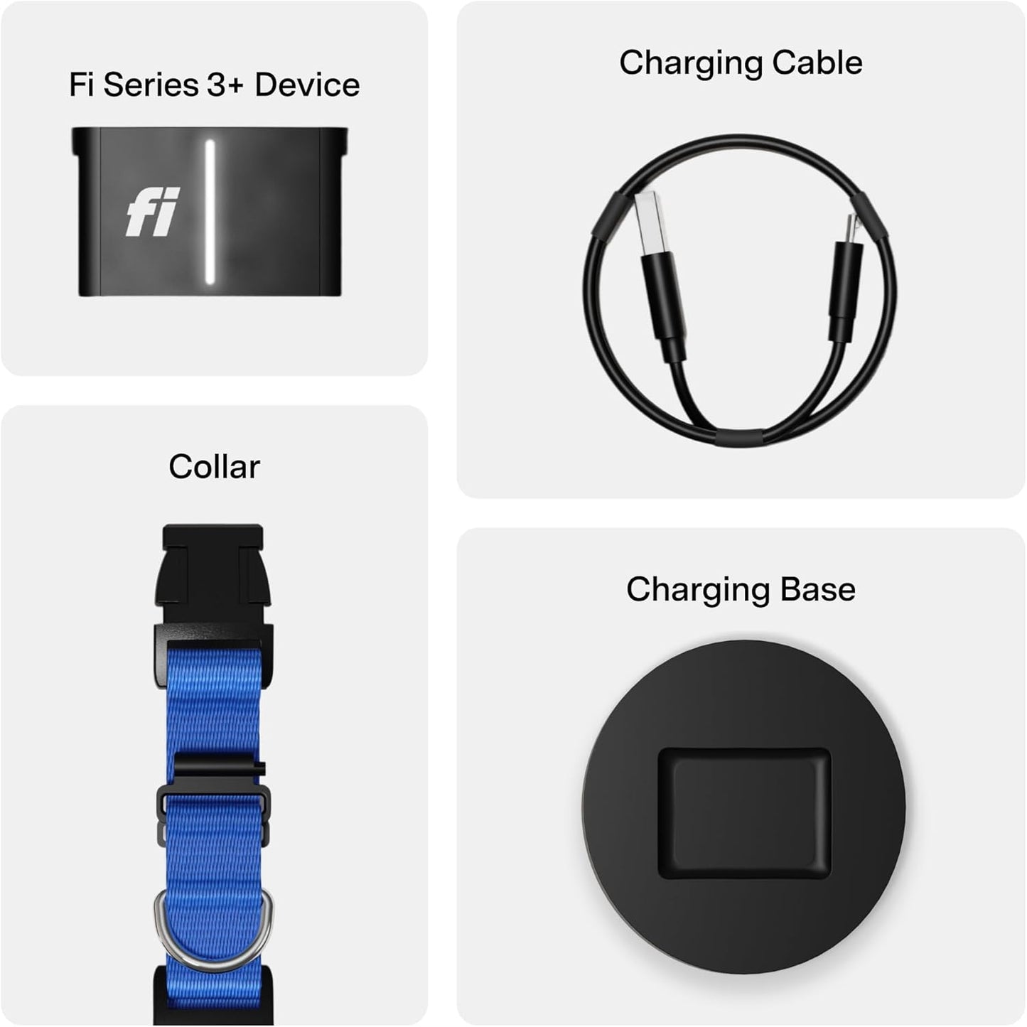 Fi Series 3+ Smart GPS Dog Tracker Collar Health Monitor Waterproof LED