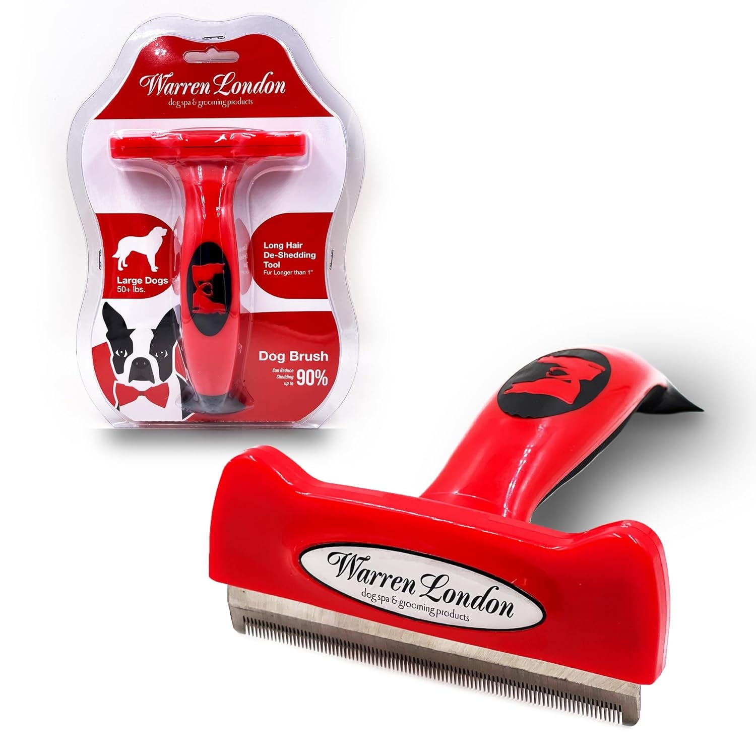 Short Hair Dog Deshedding Brush Stainless Steel Grooming Tool Small Dogs