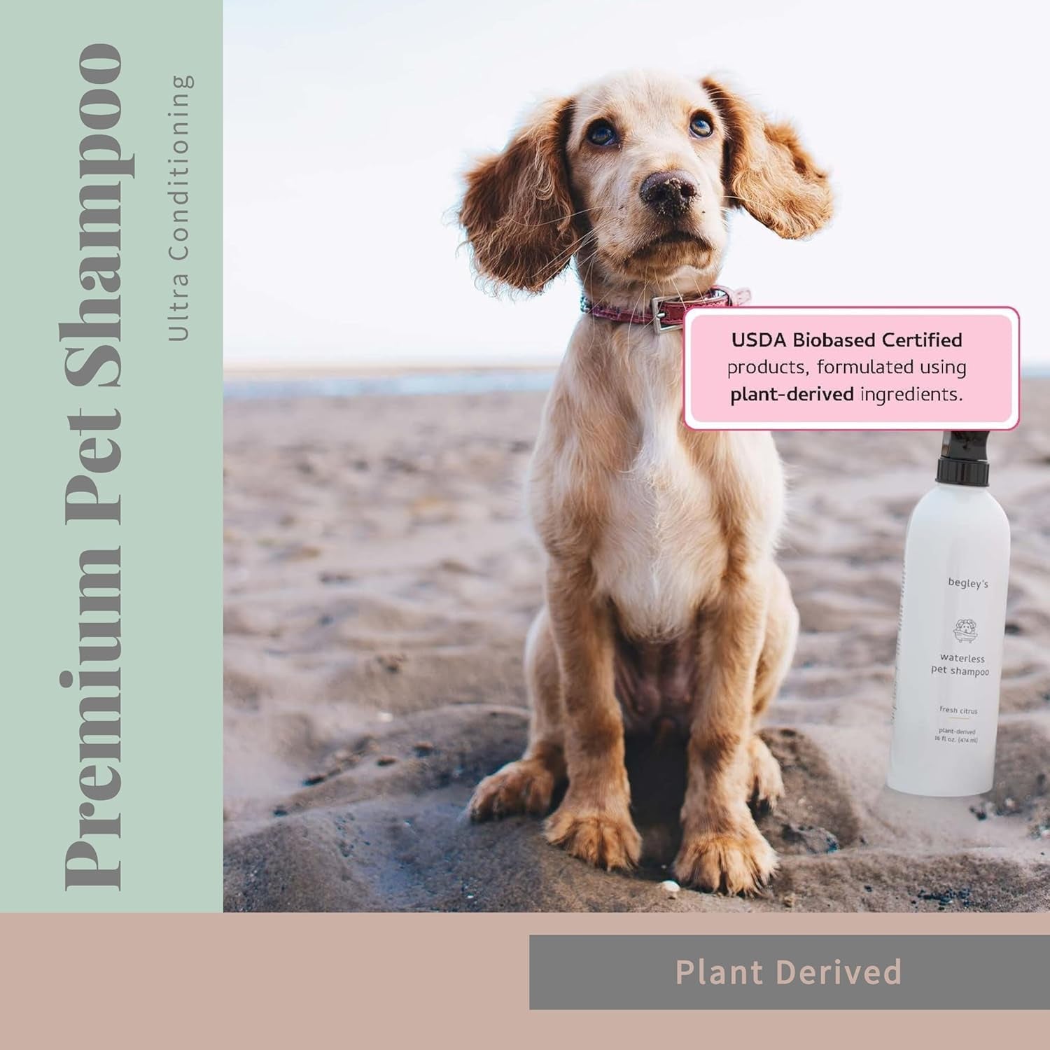 Waterless Pet Shampoo 2 Pack No Rinse Deodorizing Spray Dogs Cats