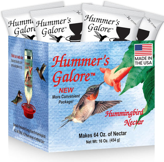Hummer’s Galore Hummingbird Nectar Mix – Makes 64 oz
