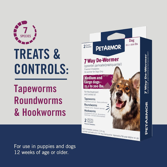PetArmor Dog Dewormer | 7 Way Chewables & Sure Shot 2X Liquid