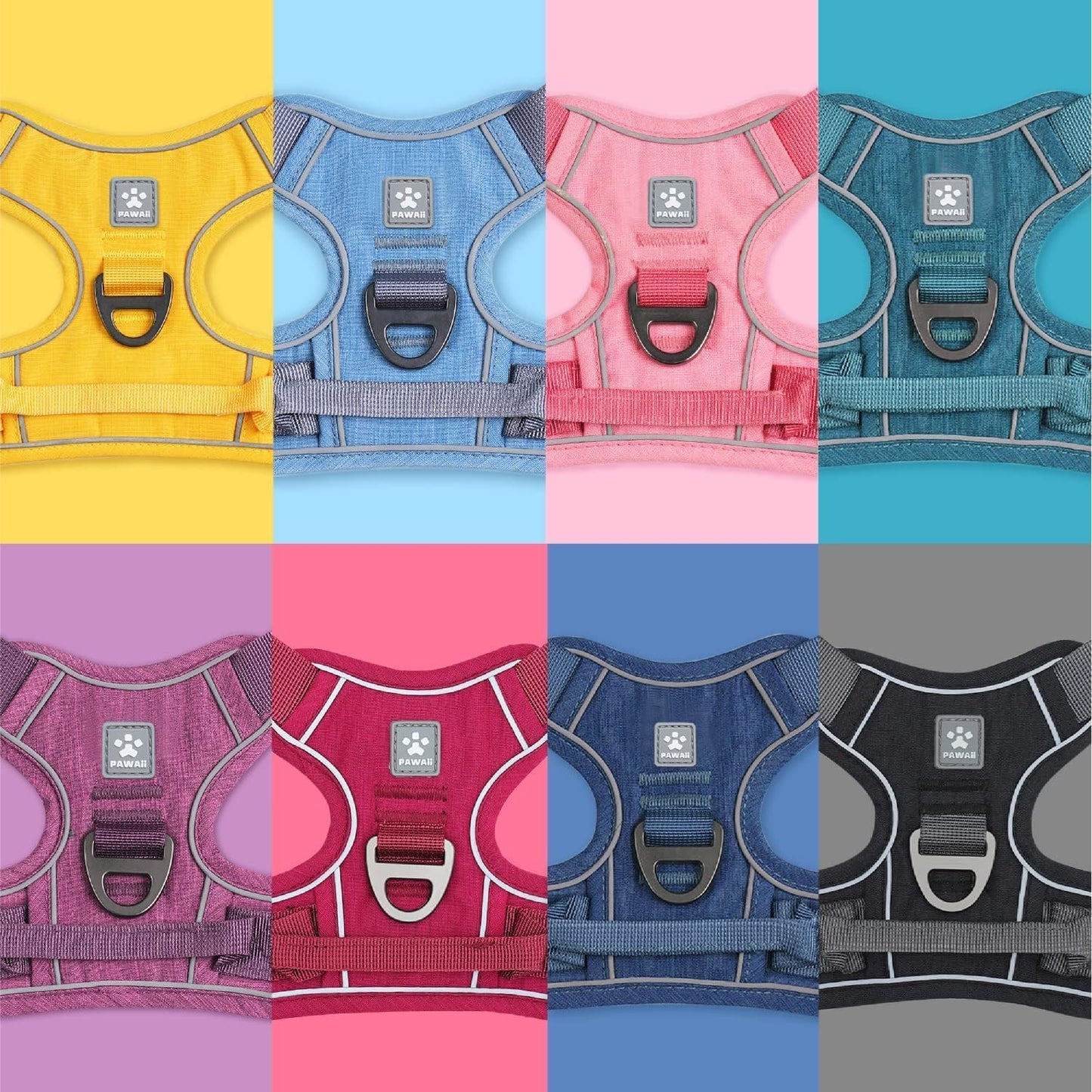 No Pull Dog Harness Reflective Adjustable Vest with ID Tag Small Dogs