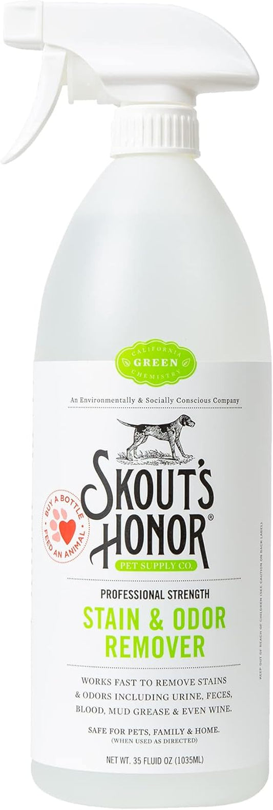 SKOUT'S Pet Stain Odor Eliminator Spray Dog Urine Carpet Cleaner 35oz Stain And Odor Remover 35 Fl Oz (Pack Of 1)