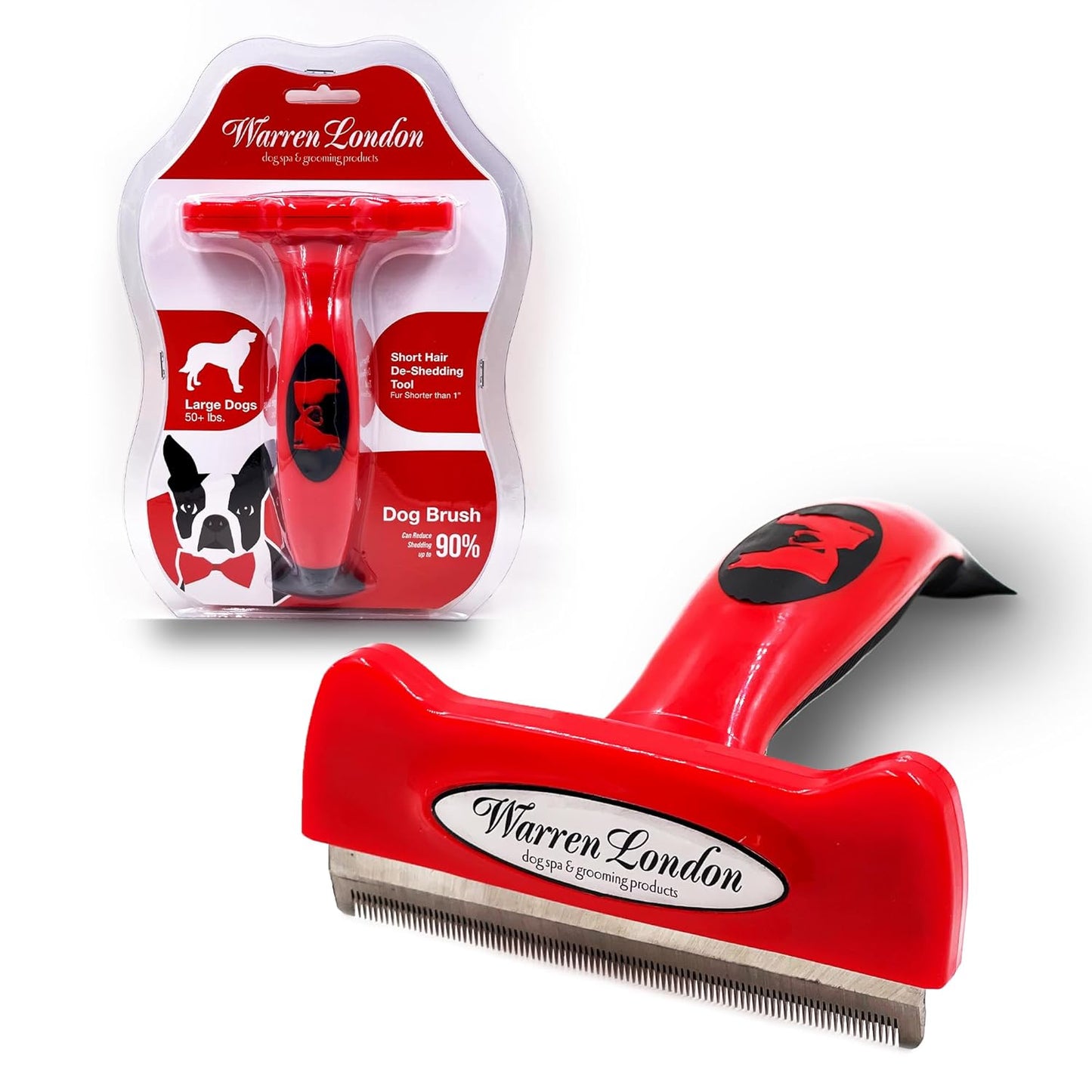 Short Hair Dog Deshedding Brush Stainless Steel Grooming Tool Small Dogs