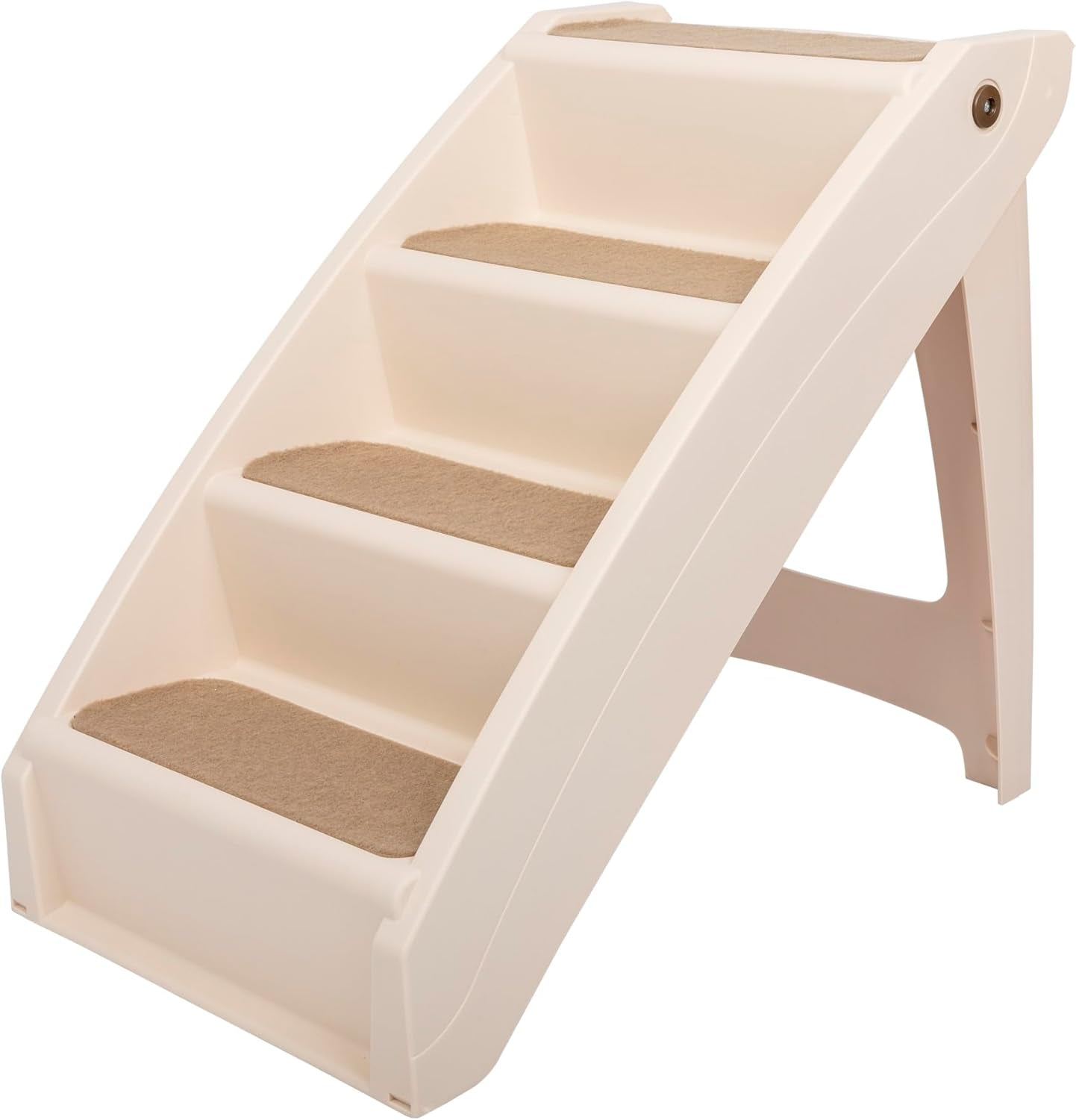 Dog Stairs for Bed Foldable Pet Steps Non Slip Portable 20 25 Inch Tan Bed - 25 Inches Tall