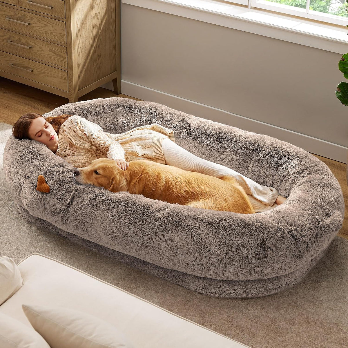 Bedsure Calming Donut Pet Bed – Multiple Sizes & Colors