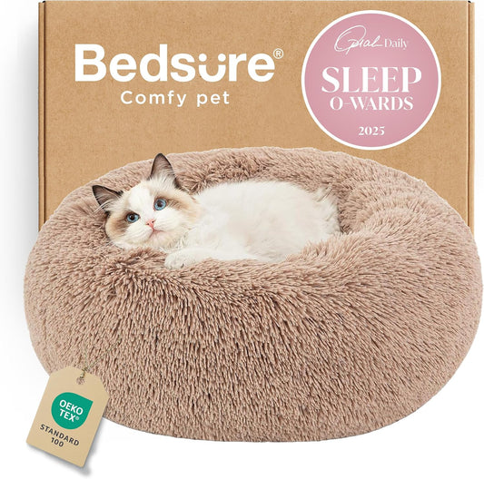 Bedsure Calming Donut Pet Bed – Multiple Sizes & Colors
