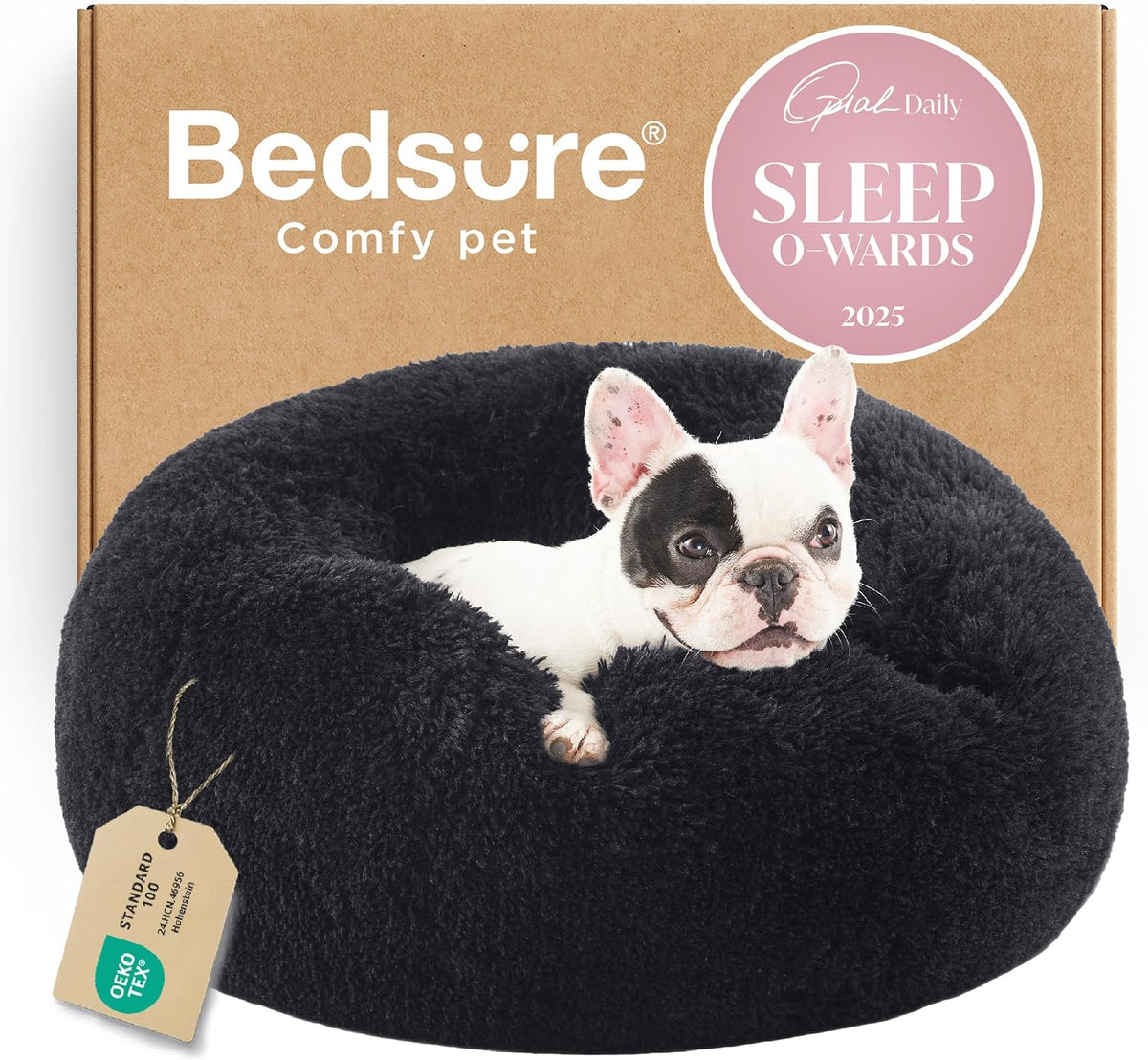 Bedsure Calming Donut Pet Bed – Multiple Sizes & Colors
