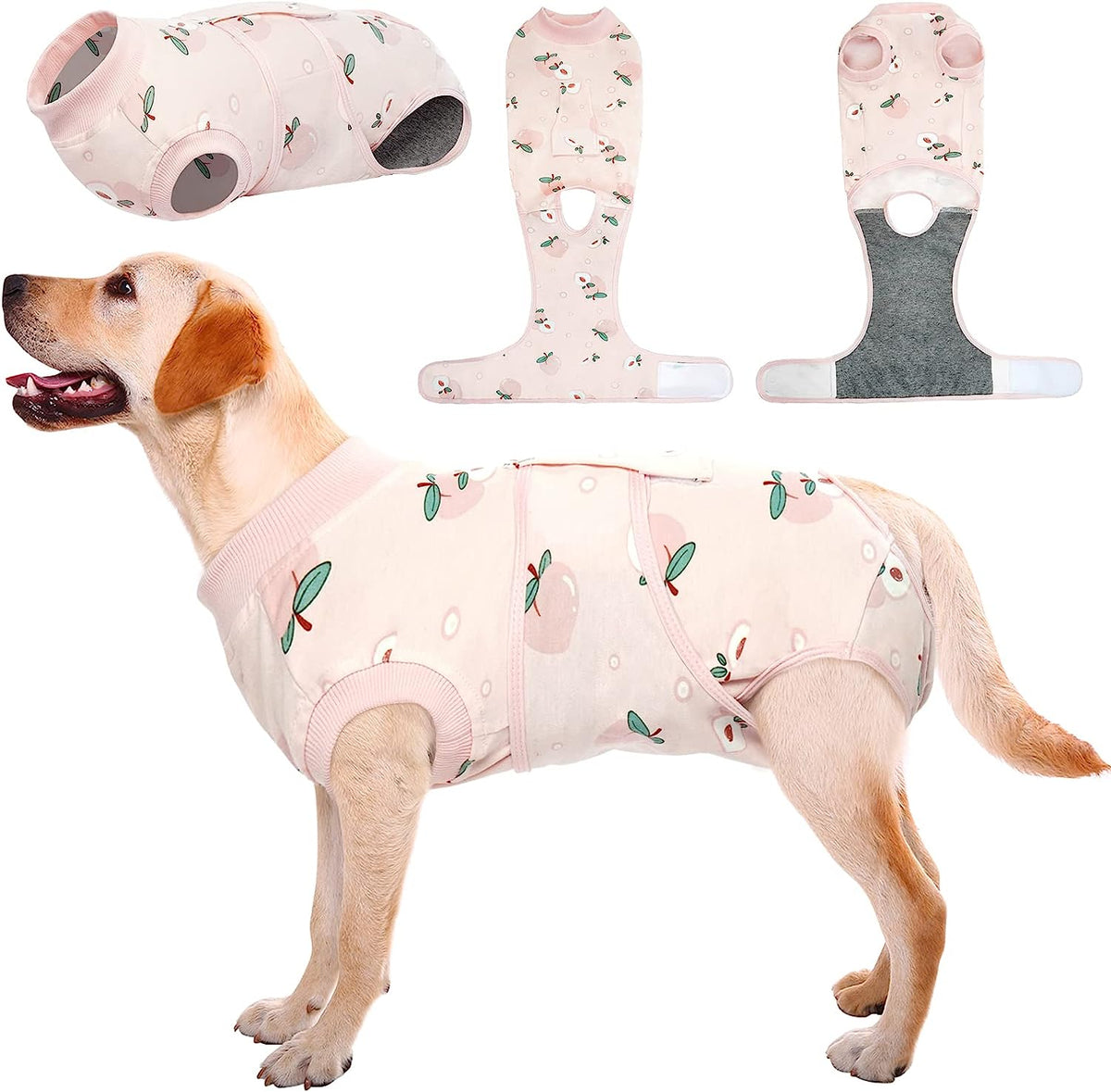 Kuoser Recovery Suit for Dogs & Cats – Soft Cotton Surgery Suit, XS–2XL