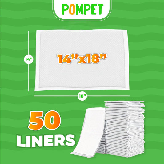Guinea Pig Cage Liners Disposable 50 Pack Absorbent Small Pet Pads 14x18