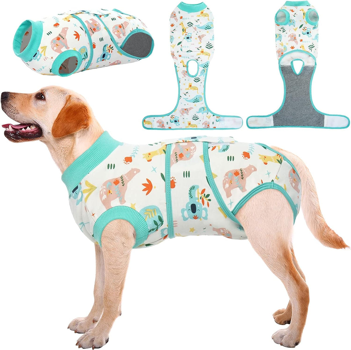 Kuoser Recovery Suit for Dogs & Cats – Soft Cotton Surgery Suit, XS–2XL