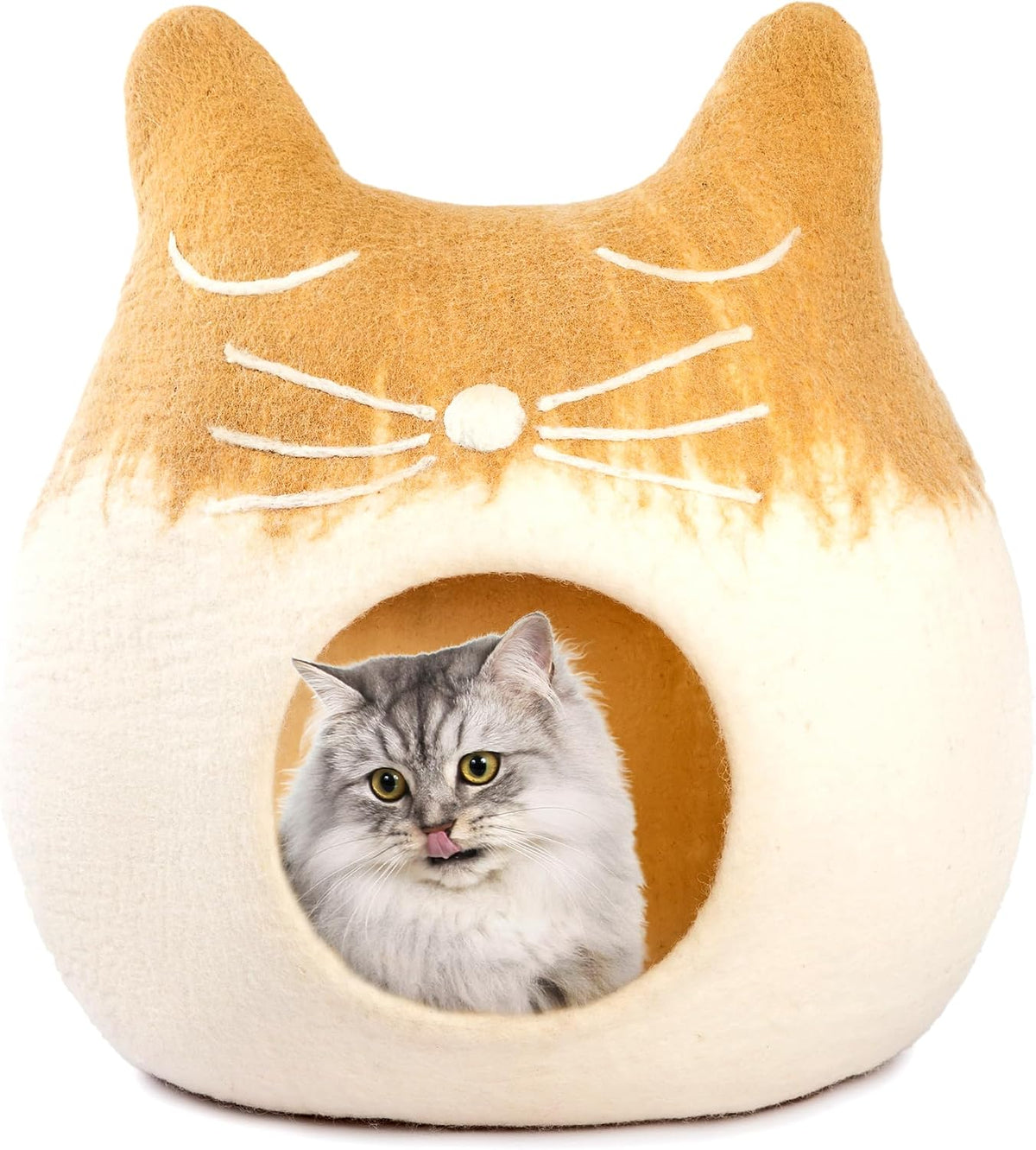 Merino Wool Cat Cave – Handmade Hideaway, 20 Styles