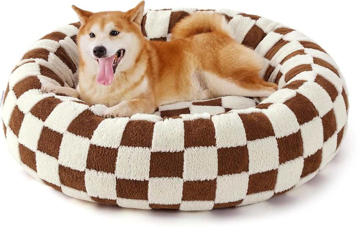 LE SURE Donut Dog Bed – 7 Sizes, 5 Patterns