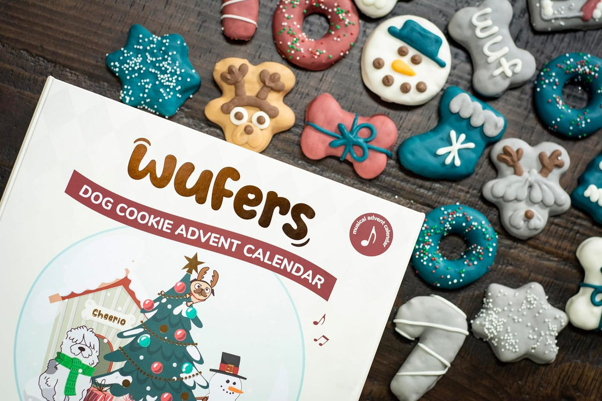 Wufers Singing Snow Globe Dog Advent Calendar – 24 Cookies