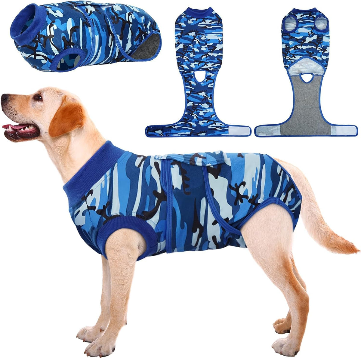 Kuoser Recovery Suit for Dogs & Cats – Soft Cotton Surgery Suit, XS–2XL