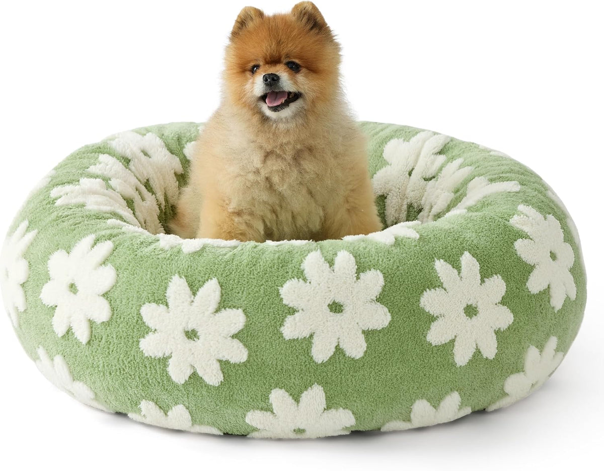 LE SURE Donut Dog Bed – 7 Sizes, 5 Patterns