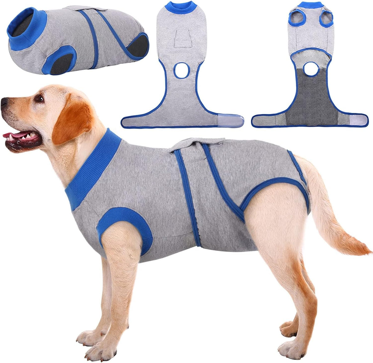 Kuoser Recovery Suit for Dogs & Cats – Soft Cotton Surgery Suit, XS–2XL