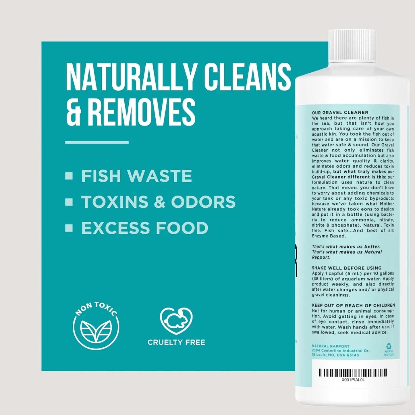 Aquarium Gravel Cleaner 16oz for Fresh & Saltwater – Waste Control