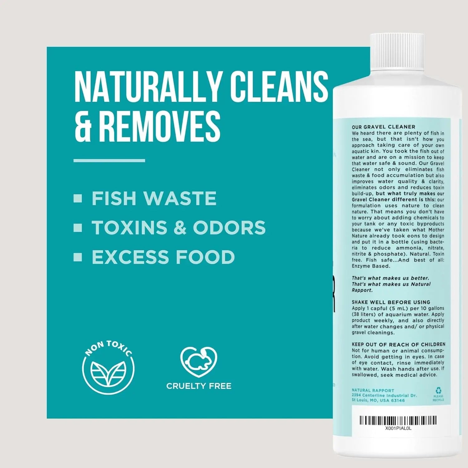 Aquarium Gravel Cleaner 16oz for Fresh & Saltwater – Waste Control