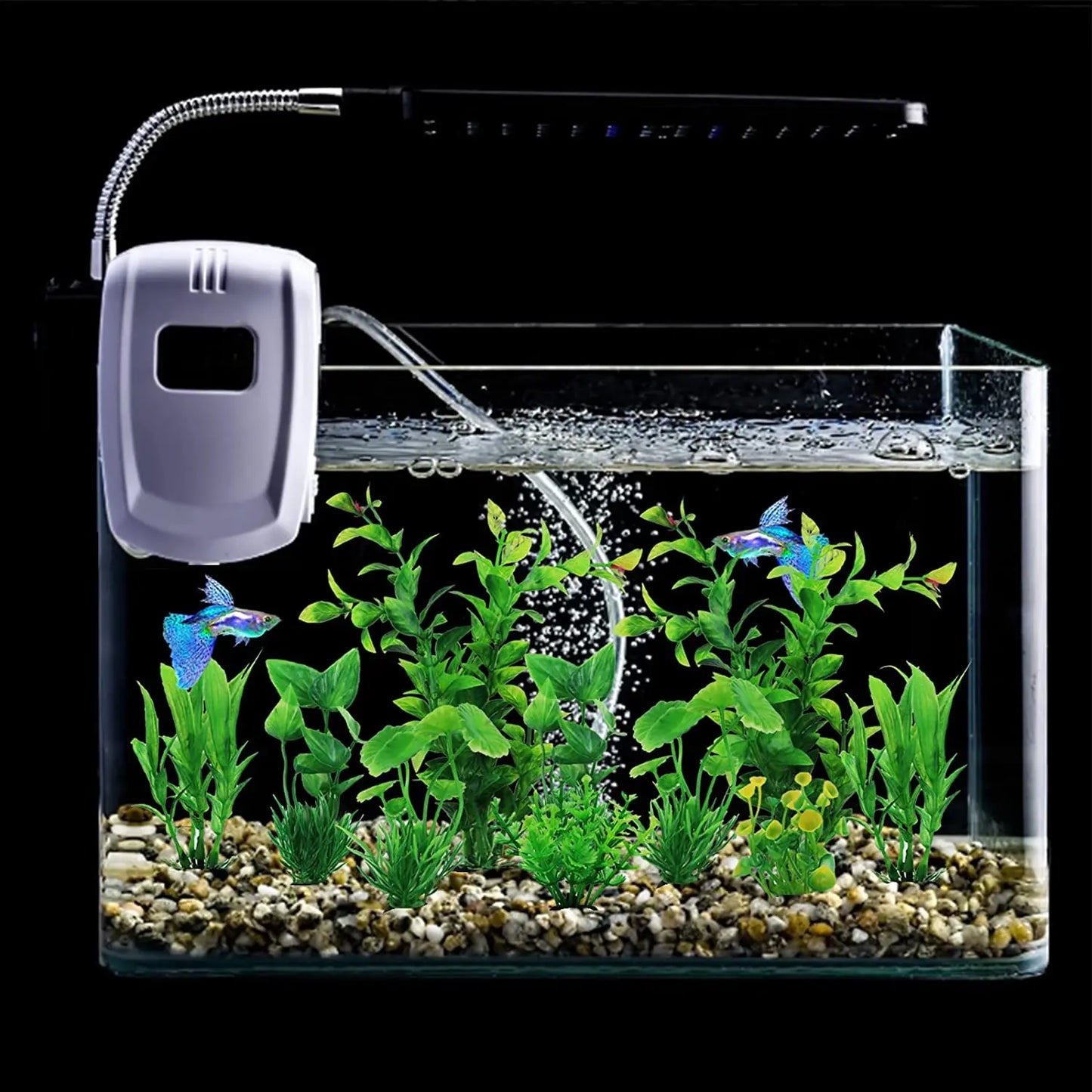 Aquarium Plants 10 Pack Fish Tank Decorations Artificial Green Plant Set