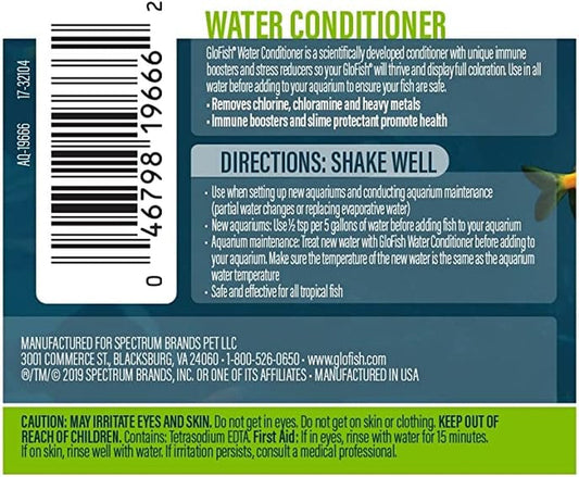 Aquarium Water Conditioner GloFish Tap Water Treatment Chlorine Remover 4oz 2Pk