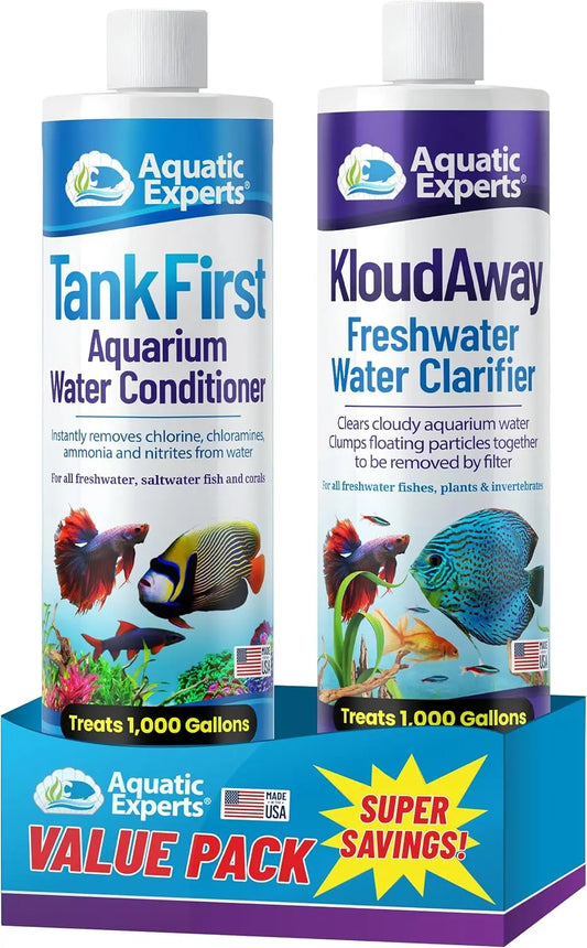 Aquarium Water Conditioner & Clarifier Bundle Freshwater 500ml Tank Care Kloudaway + Tankfirst Bundle 500 Ml + 500 Ml