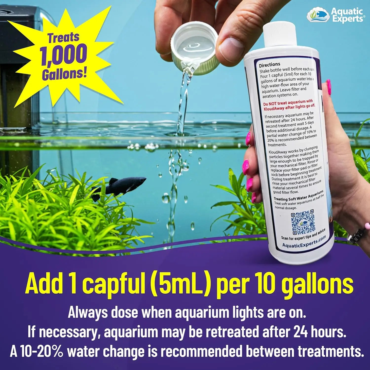 Aquarium Water Conditioner & Clarifier Bundle Freshwater 500ml Tank Care